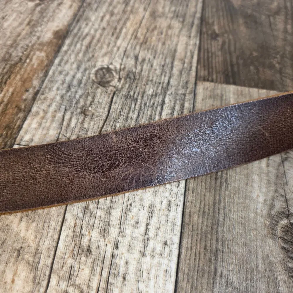 Vintage Brown Genuine Leather Belt Vintage Distressed Western Workwear Size 40